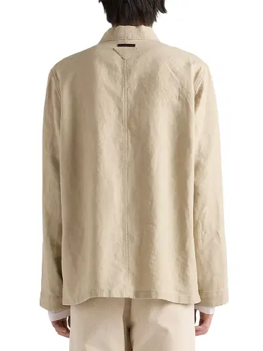 Prada Men's Single-Breasted Linen Jacket - Beige Khaki - Size XXL | Thumbnail 3 Prada Men's Single-Breasted Linen Jacket - Beige Khaki - Size XXL | Thumbnail 3