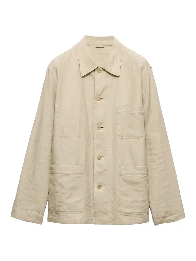Prada Men's Single-Breasted Linen Jacket - Beige Khaki
