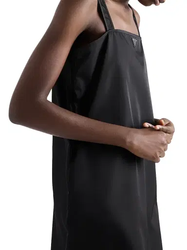 Prada Women's Nylon Mini-Dress - Black | Thumbnail 4