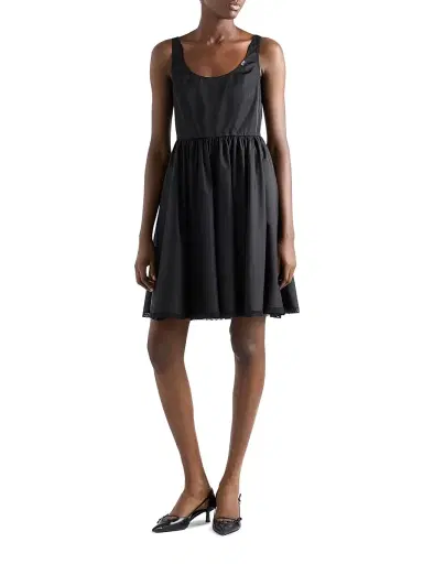 Prada Women's Nylon Mini Dress - Black | Thumbnail 2