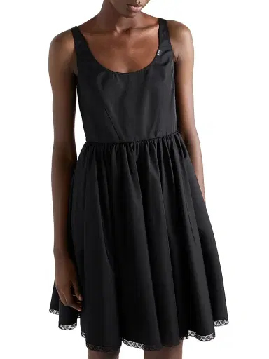 Prada Women's Nylon Mini Dress - Black | Thumbnail 3