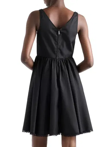 Prada Women's Nylon Mini Dress - Black | Thumbnail 4
