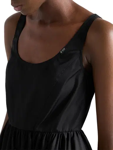 Prada Women's Nylon Mini Dress - Black | Thumbnail 6