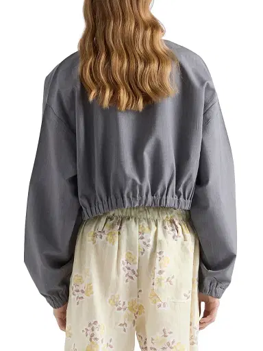 Prada Women's Light Mohair Blouson Jacket - Grey - Size 6 | Thumbnail 3 Prada Women's Light Mohair Blouson Jacket - Grey - Size 6 | Thumbnail 3