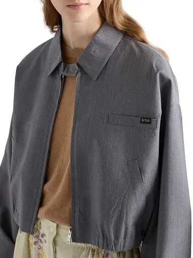 Prada Women's Light Mohair Blouson Jacket - Grey - Size 6 | Thumbnail 4 Prada Women's Light Mohair Blouson Jacket - Grey - Size 6 | Thumbnail 4