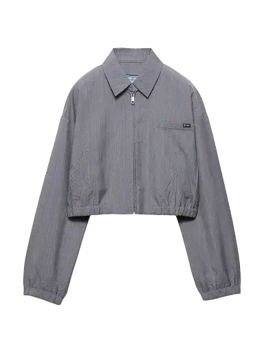Prada Women's Light Mohair Blouson Jacket - Grey - Size 6 | Thumbnail 1 Prada Women's Light Mohair Blouson Jacket - Grey - Size 6 | Thumbnail 1