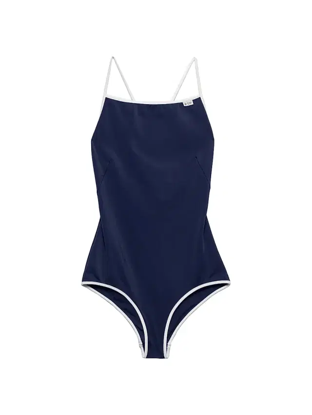 Women's One-Piece Jersey Swimsuit - Blue