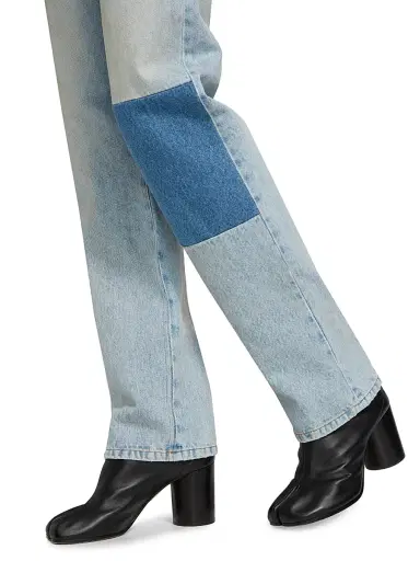 MM6 MAISON MARGIELA Women's Patchwork Denim Pants - Medium Blue - Size 25 | Thumbnail 6