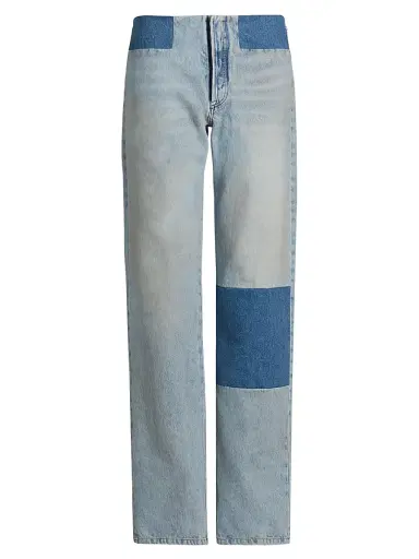 MM6 MAISON MARGIELA Women's Patchwork Denim Pants - Medium Blue - Size 25 | Thumbnail 1