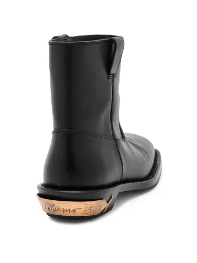 MOSCHINO Men's Leather Logo Spur Ankle Boots - Black - Size 13 | Thumbnail 3 MOSCHINO Men's Leather Logo Spur Ankle Boots - Black - Size 13 | Thumbnail 3
