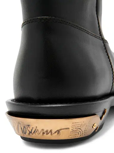 MOSCHINO Men's Leather Logo Spur Ankle Boots - Black - Size 13 | Thumbnail 5 MOSCHINO Men's Leather Logo Spur Ankle Boots - Black - Size 13 | Thumbnail 5