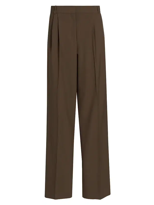 Róhe Women's Signature Tailored Wool Trousers - Forest