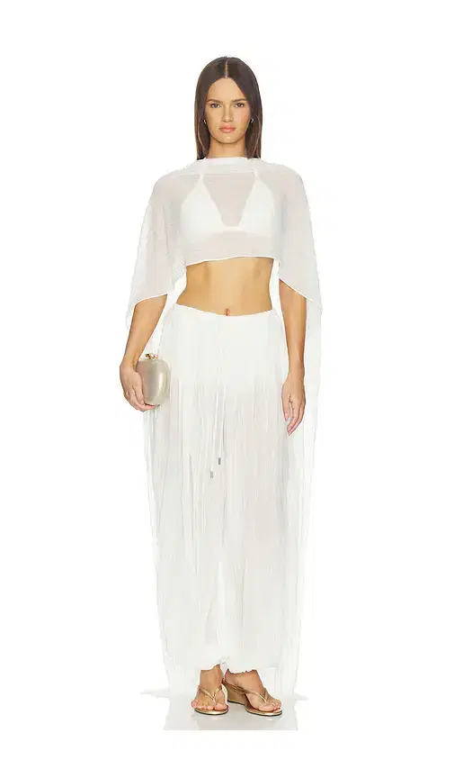 SIMKHAI Genoa Sheer Jersey Cape