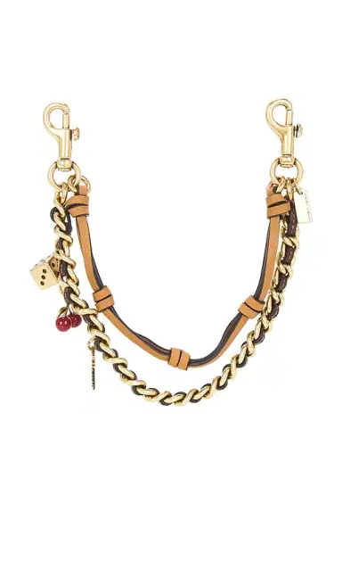 Coach Leather And Metal Swag Bag Charm | Thumbnail 2