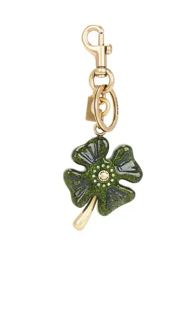 Coach Metal Four Leaf Clover Bag Charm | Thumbnail 2