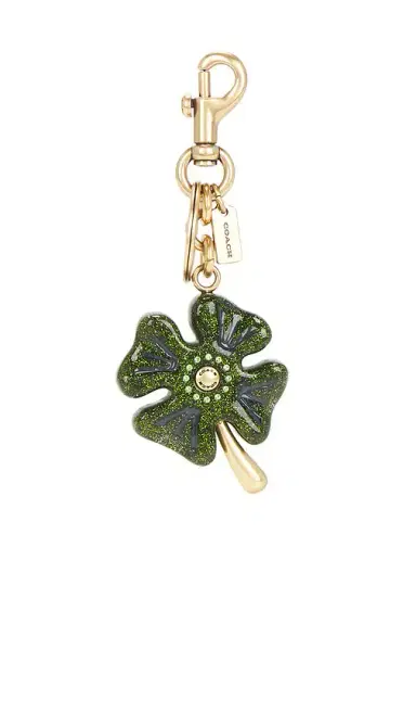 Coach Metal Four Leaf Clover Bag Charm | Thumbnail 1
