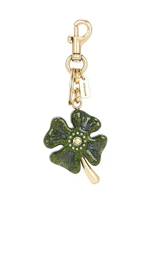 Coach Metal Four Leaf Clover Bag Charm