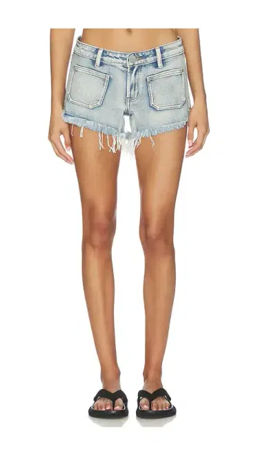 One Teaspoon Retro Dukes Low Waist Mini Denim Shorts | Thumbnail 1 One Teaspoon Retro Dukes Low Waist Mini Denim Shorts | Thumbnail 1