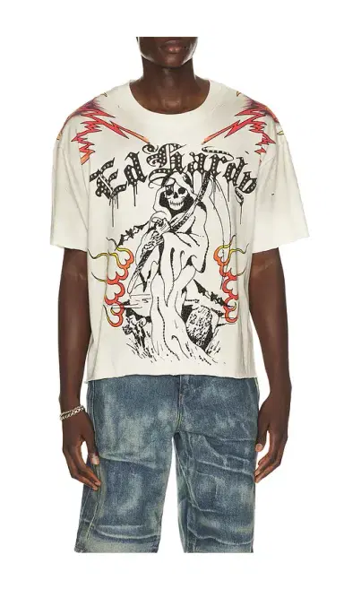 Ed Hardy By Appointment Only Reaper Cropped Boxy Tee | Thumbnail 1 Ed Hardy By Appointment Only Reaper Cropped Boxy Tee | Thumbnail 1