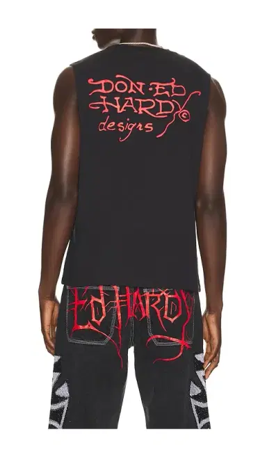 Ed Hardy Panther Rose Cut Off Tee | Thumbnail 2