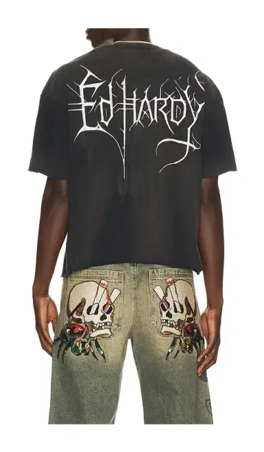 Ed Hardy By Appointment Only Cross Cropped Boxy Tee | Thumbnail 2 Ed Hardy By Appointment Only Cross Cropped Boxy Tee | Thumbnail 2