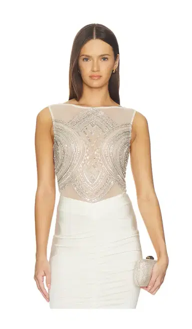 LaPointe x REVOLVE Mosaic Embroidered Bodysuit | Thumbnail 1 LaPointe x REVOLVE Mosaic Embroidered Bodysuit | Thumbnail 1