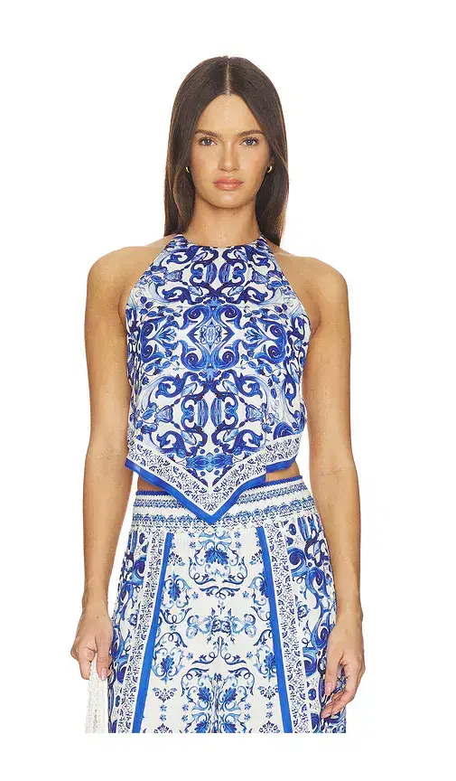 Alice + Olivia Alice + Olivia Frenchie Handkerchief Halter Top