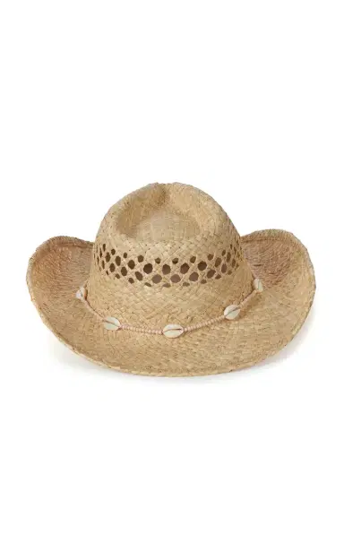 Lack of color Shell-Embellished Raffia Cowboy Hat | Thumbnail 7 Lack of color Shell-Embellished Raffia Cowboy Hat | Thumbnail 7