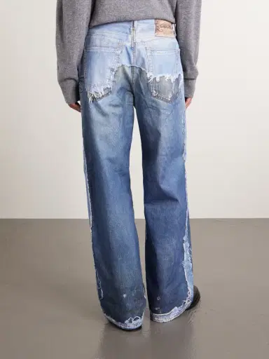 Acne Studios 1981 Wide-Leg Trompe L'oeil Printed Organic Jeans - Men | Thumbnail 4