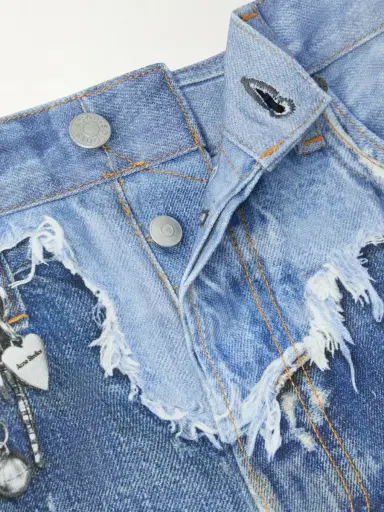 Acne Studios 1981 Wide-Leg Trompe L'oeil Printed Organic Jeans - Men | Thumbnail 6