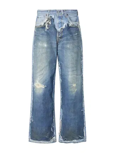 Acne Studios 1981 Wide-Leg Trompe L'oeil Printed Organic Jeans - Men | Thumbnail 1