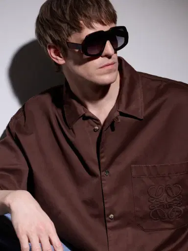 Loewe Anagram Havana Geometric Acetate Sunglasses - Men | Thumbnail 2 Loewe Anagram Havana Geometric Acetate Sunglasses - Men | Thumbnail 2