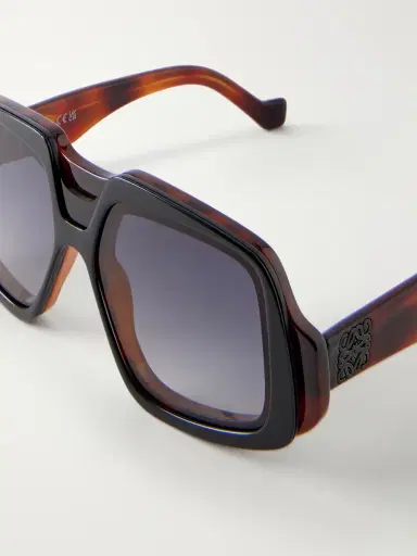 Loewe Anagram Havana Geometric Acetate Sunglasses - Men | Thumbnail 3 Loewe Anagram Havana Geometric Acetate Sunglasses - Men | Thumbnail 3