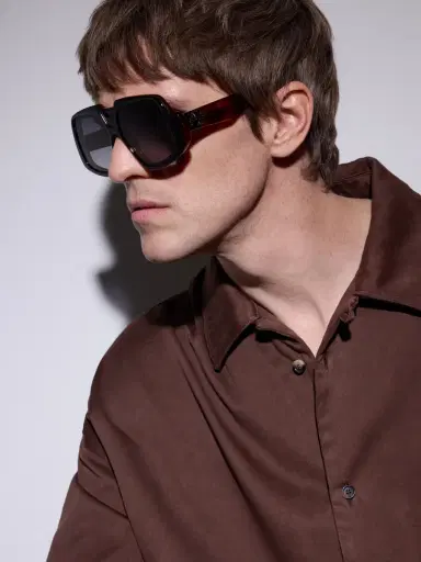 Loewe Anagram Havana Geometric Acetate Sunglasses - Men | Thumbnail 5 Loewe Anagram Havana Geometric Acetate Sunglasses - Men | Thumbnail 5