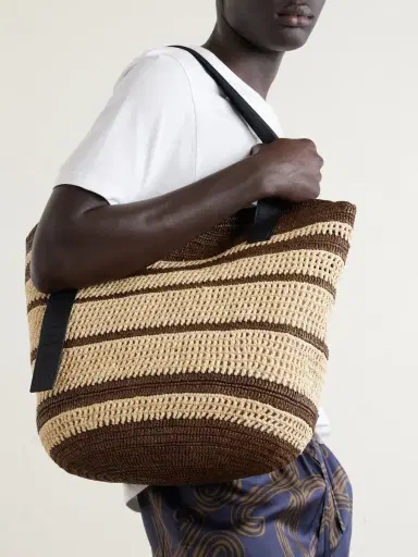 Loewe Paula's Ibiza Loop Basket Leather-Trimmed RaffiaTote Bag - Men | Thumbnail 2 Loewe Paula's Ibiza Loop Basket Leather-Trimmed RaffiaTote Bag - Men | Thumbnail 2