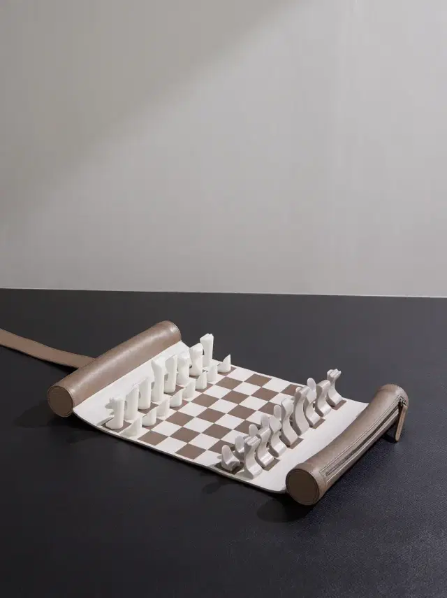 Brunello Cucinelli Leather and Krion® Portable Chess Set - Men