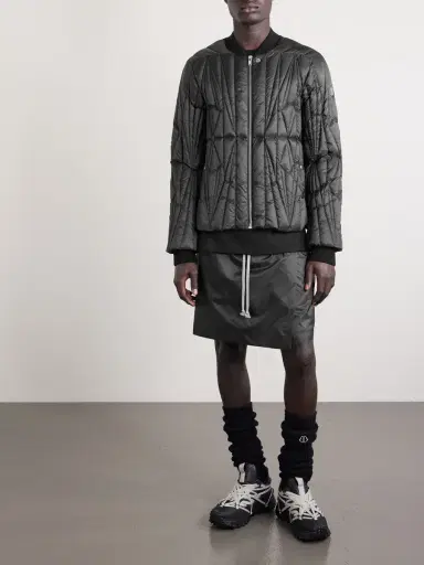 Rick Owens Moncler Logo-Appliquéd Quilted Shell Down Jacket - Men | Thumbnail 2 Rick Owens Moncler Logo-Appliquéd Quilted Shell Down Jacket - Men | Thumbnail 2