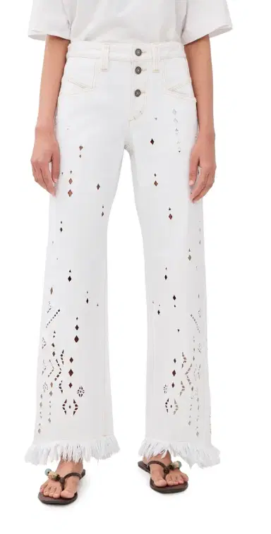 Isabel Marant Amia Jeans White | Thumbnail 1 Isabel Marant Amia Jeans White | Thumbnail 1