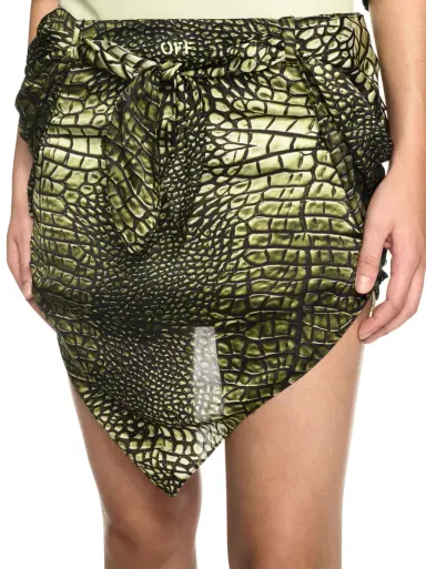 Off-White Green Crocodile Bandana Skirt | Thumbnail 5