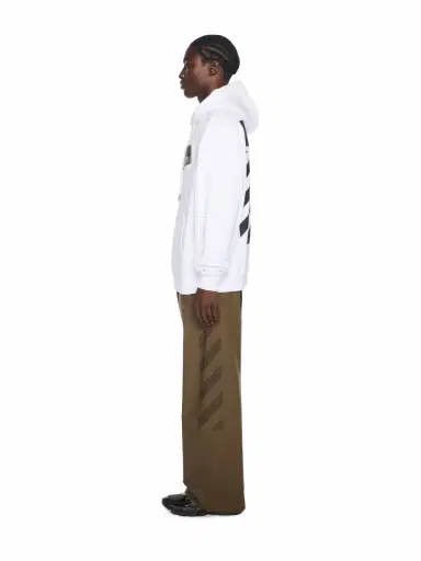 Off-White Diagonal Flannel Hoodie | Thumbnail 3 Off-White Diagonal Flannel Hoodie | Thumbnail 3