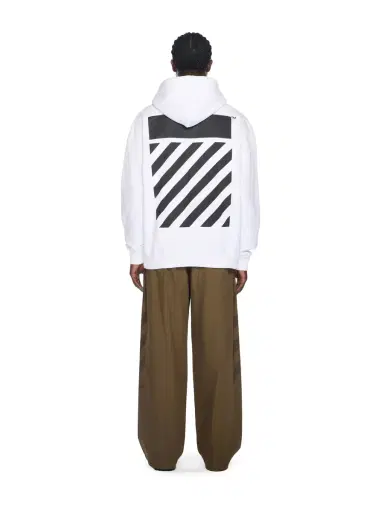 Off-White Diagonal Flannel Hoodie | Thumbnail 4 Off-White Diagonal Flannel Hoodie | Thumbnail 4