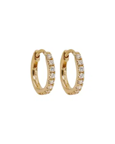 Jennifer Fisher 18K Essential Pavé Tiny Huggie | Thumbnail 1 Jennifer Fisher 18K Essential Pavé Tiny Huggie | Thumbnail 1