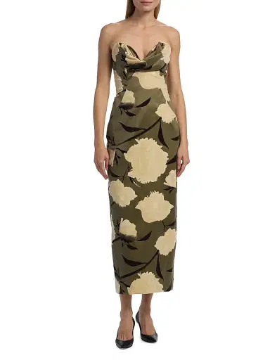 Lela Rose Women's Draped Bust Sheath Cocktail Dress | Thumbnail 3