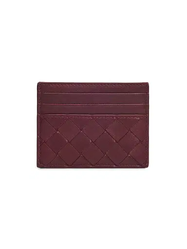 Bottega Veneta Women's Intrecciato Leather Card Case - Barolo | Thumbnail 2 Bottega Veneta Women's Intrecciato Leather Card Case - Barolo | Thumbnail 2