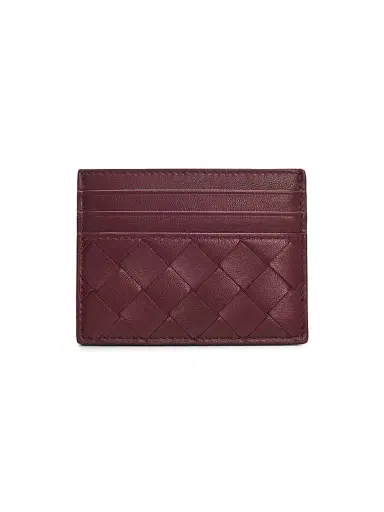Bottega Veneta Women's Intrecciato Leather Card Case - Barolo | Thumbnail 1 Bottega Veneta Women's Intrecciato Leather Card Case - Barolo | Thumbnail 1