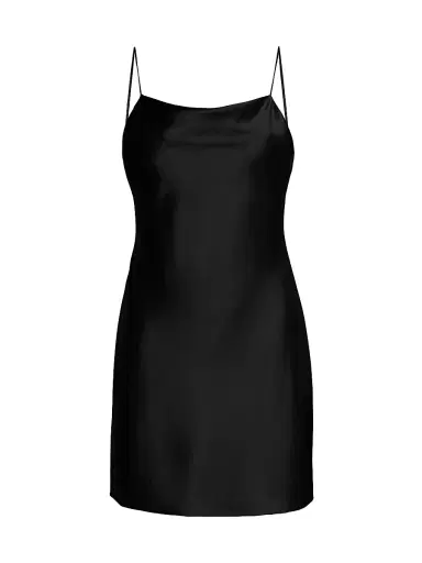 Alice + Olivia Women's Harmony Mini Slip Dress - Black - Size 12 | Thumbnail 1