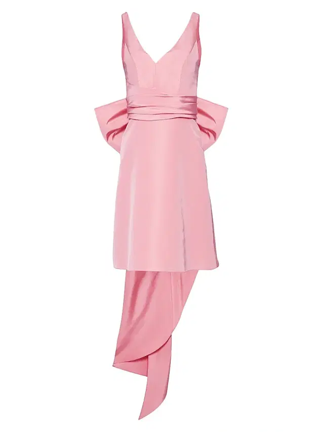 Women's Nicola Silk Bow Minidress - Blush