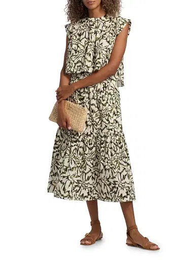 Misa Los Angeles Women's Alina Floral Crop Top - Patchwork Butterfly - Size Small | Thumbnail 2 Misa Los Angeles Women's Alina Floral Crop Top - Patchwork Butterfly - Size Small | Thumbnail 2