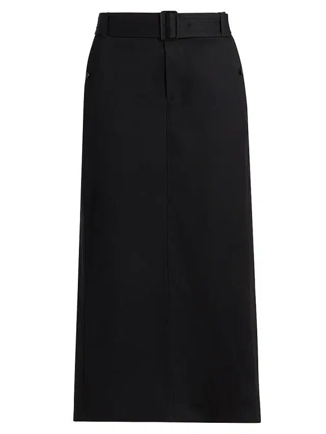 Vince Women's Cotton Pencil Midi-Skirt - Black