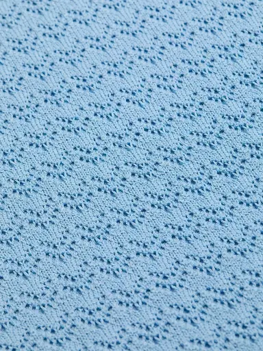 L'AGENCE Women's Lacen Pointelle-Knit Knee-Length Skirt - Pale Blue Gold | Thumbnail 7
